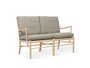 Carl Hansen & Søn OW149-2 Colonial Sofa - 2 Sitzer mit Textilbezug - Re-Wool 0218 - Eiche geseift