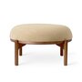 Carl Hansen & Søn RF1903F Sideways Footstool - Ottoman - Walnuss geölt - Baru 0330 - creme