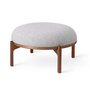 Carl Hansen & Søn RF1903F Sideways Footstool - Ottoman - Walnuss geölt - Hallingdal 116 - hellgrau