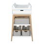 Quax Changing Table - Hip + Drawer - White/Naturel Wickeltisch