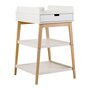 Quax Changing Table - Hip + Drawer - White/Naturel Wickeltisch