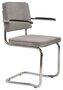 Zuiver Ridge Kink Rib Armchair - Cool Grey