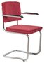 Zuiver Ridge Kink Rib Armchair - Red 