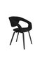 Zuiver Armchair Flexback Boucle Black - Stuhl mit Armlehne