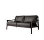 Case Stanley 2-Seater Sofa - Black Frame - Leather Flamenco Black