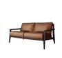 Case Stanley 2-Seater Sofa - Black Frame - Leather Flamenco Brown
