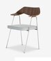 Case Furniture 675 - Stuhl - walnut-chrome-light-grey