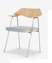 Case Furniture 675 - Stuhl - oak-chrome-fabric-light-chrome