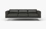 Case Forum - 3-Sitzer Sofa - Black Leather