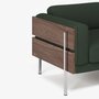 Case Forum - 3-Sitzer Sofa - Walnut / Moss