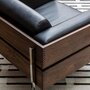 Case Forum -  Armsessel - Walnut / Black Leather