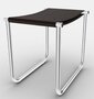 Cassina 9 Tabouret - Hocker - Verchromt - Tabakbraun