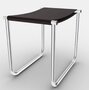 Cassina 9 Tabouret - Hocker - Verchromt - Braun
