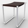 Cassina 9 Tabouret - Hocker - Verchromt - Bruyèreholz