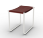 Cassina 9 Tabouret - Hocker - Elfenbein_Lackiert_Rotbraun