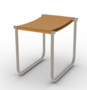Cassina 9 Tabouret - Hocker - Schlamm_Lackiert_Kognak