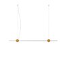 Cassina Eitie Line - Pendelleuchte - B: 132 cm - Rot / Gold 
