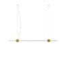 Cassina Eitie Line - Pendelleuchte - B: 132 cm - Rot / Silber