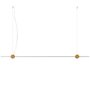 Cassina Eitie Line - Pendelleuchte - B: 172 cm - Rot / Silber