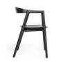 Gazzda Design Stuhl Muna - Lacquered oak - Black 9005; Seat: Veneer - Oak