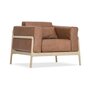 Gazzda Sofa Modell Fawn - armchair - Oiled oak - Natural 1505; Upholstery: Dakar leather - Whisky 2732