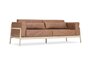 Gazzda Sofa Modell Fawn - 3-Sitzer - Oiled oak - Natural 1505; Upholstery: Dakar leather - Whisky 2732