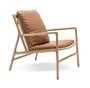 Gazzda Dedo Easy Chair - Oiled oak - White 1015; Upholstery: Dakar leather - Nature 3411