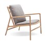 Gazzda Dedo Easy Chair - Oiled oak - White 1015; Upholstery: FG2 - Main Line Flax - Archway MLF02