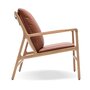 Gazzda Dedo Easy Chair - Oiled oak - White 1015; Upholstery: Dakar leather - Whisky 2732