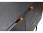 Huebsch Kommode, Esche, Schwarz/messing