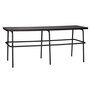 Huebsch Sitzbank, Holz/Metall, Schwarz