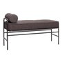 Huebsch Sitzbank, Metall/Stoff, Schwarz
