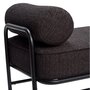Huebsch Sitzbank, Metall/Stoff, Schwarz