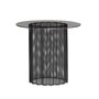 Huebsch Tisch Glas/Metall schwarz/grau