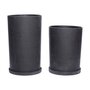 Huebsch Topf m Untersetzer 2er Set - Schwarz