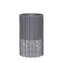 Huebsch Topf m/Fuss Metall grau