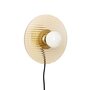 Huebsch Wandlampe mit Birne Glas/Metall bernstein/messing