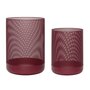 Huebsch Korb rund Metall bordeaux 2er Set