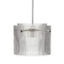 Huebsch Lampe Glas/Metall Klar/Nickel