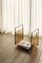 Hubsch Echo Magazine Holder Brown/Nickel