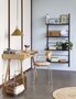 Hubsch Echo Magazine Holder Brown/Nickel