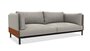 Ethimo Baia - XL Sofa - Leinen-Leder-Aluminium-Carbon