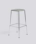 Hay Soft Edge 85 Stool - Chromed Steel - Dusty Green Polypropylene - W41.5 X D41.5 X H75