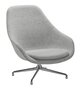 Hay AAL 91 Lounge Chair - Polished Aluminium - Hallingdal 130