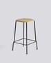 Hay Soft Edge 80 Low Stool - Black Powder Coated Steel - Clear