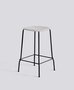 Hay Soft Edge 80 Low Stool - Black Powder Coated Steel - Soft Grey