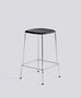 Hay Soft Edge 80 Low Stool - Chromed Steel - Black
