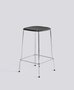 Hay Soft Edge 80 Low Stool - Chromed Steel - Soft Black
