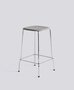Hay Soft Edge 80 Low Stool - Chromed Steel - Soft Grey