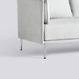 Hay Silhouette Sofa 2 Seater Mono - LINARA 311 CHROMED STEEL